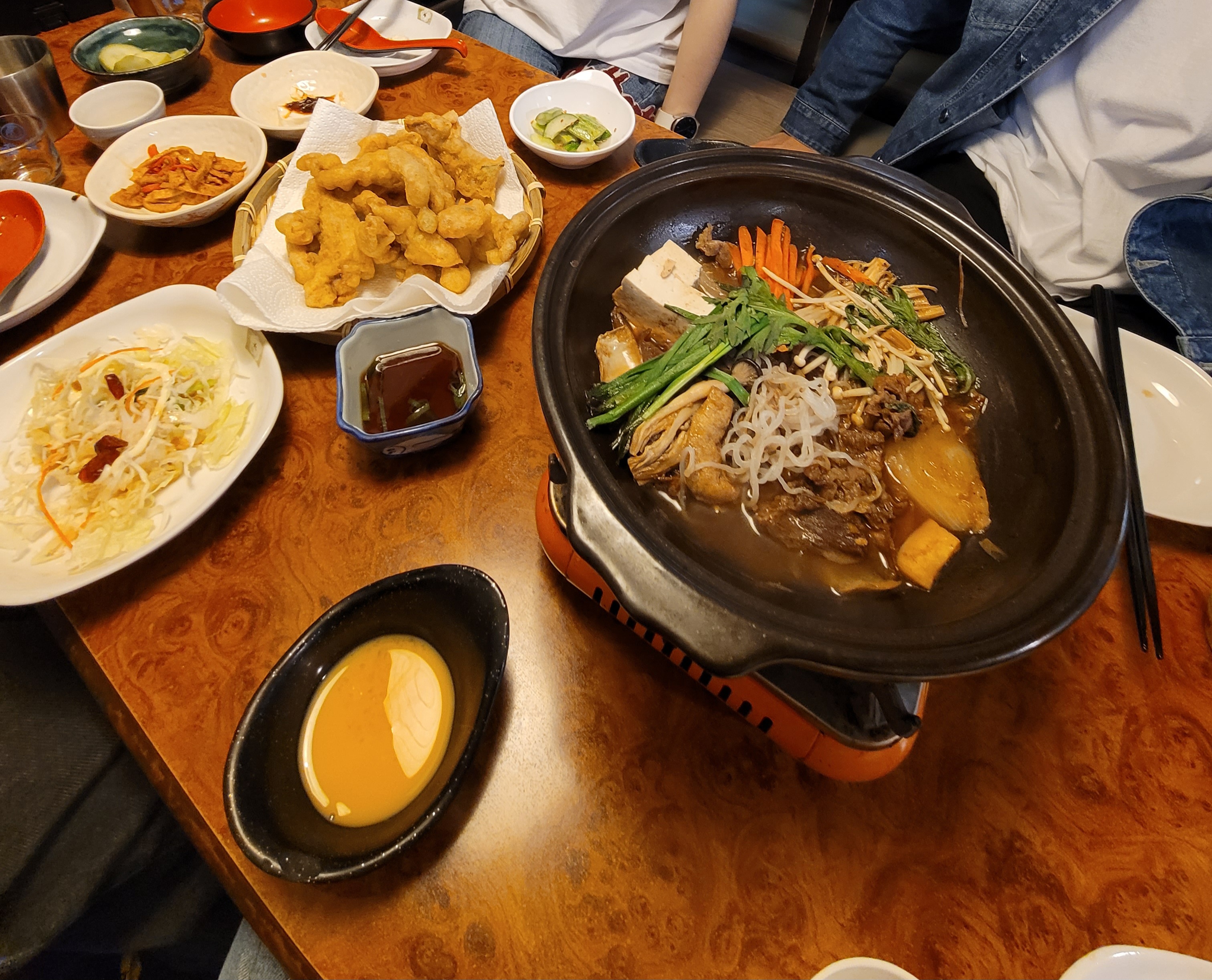 어은동 우마이의 전골과 튀김