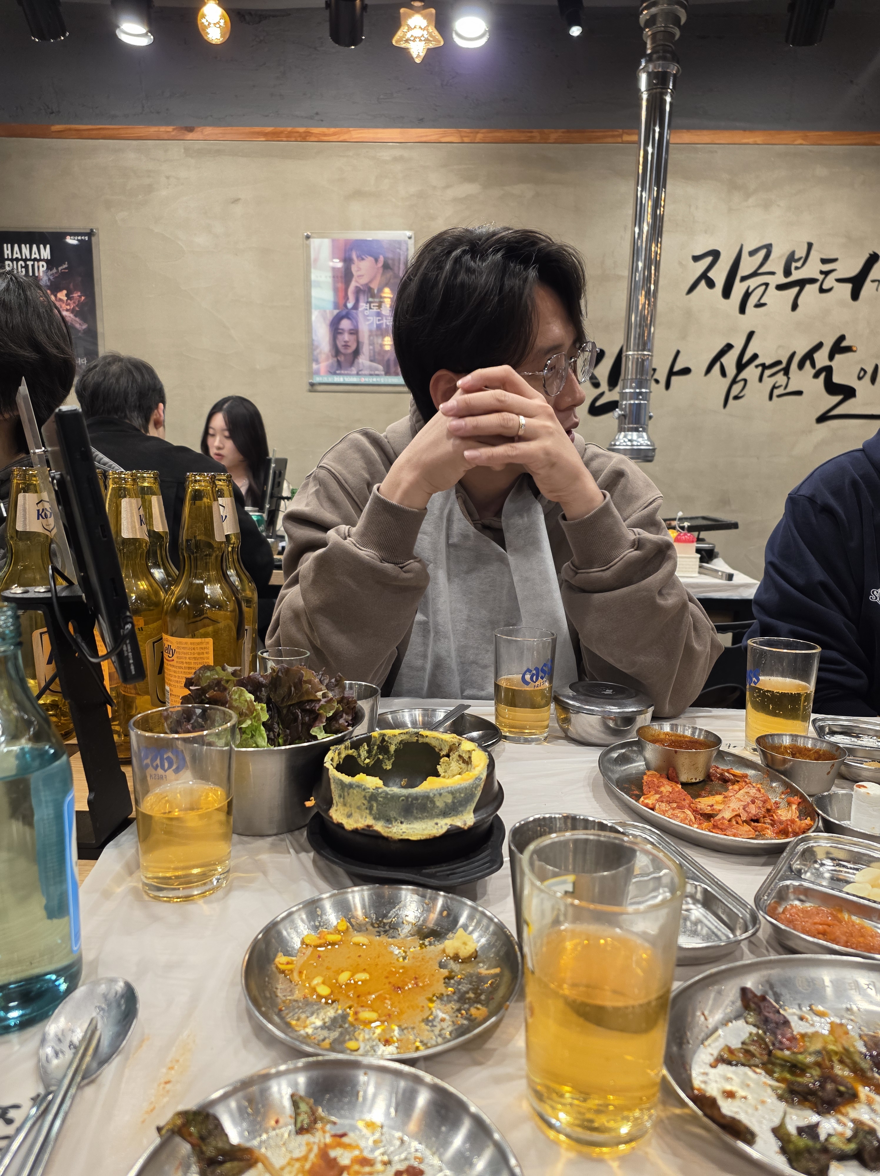 행사 후 식당에서 함께한 자리