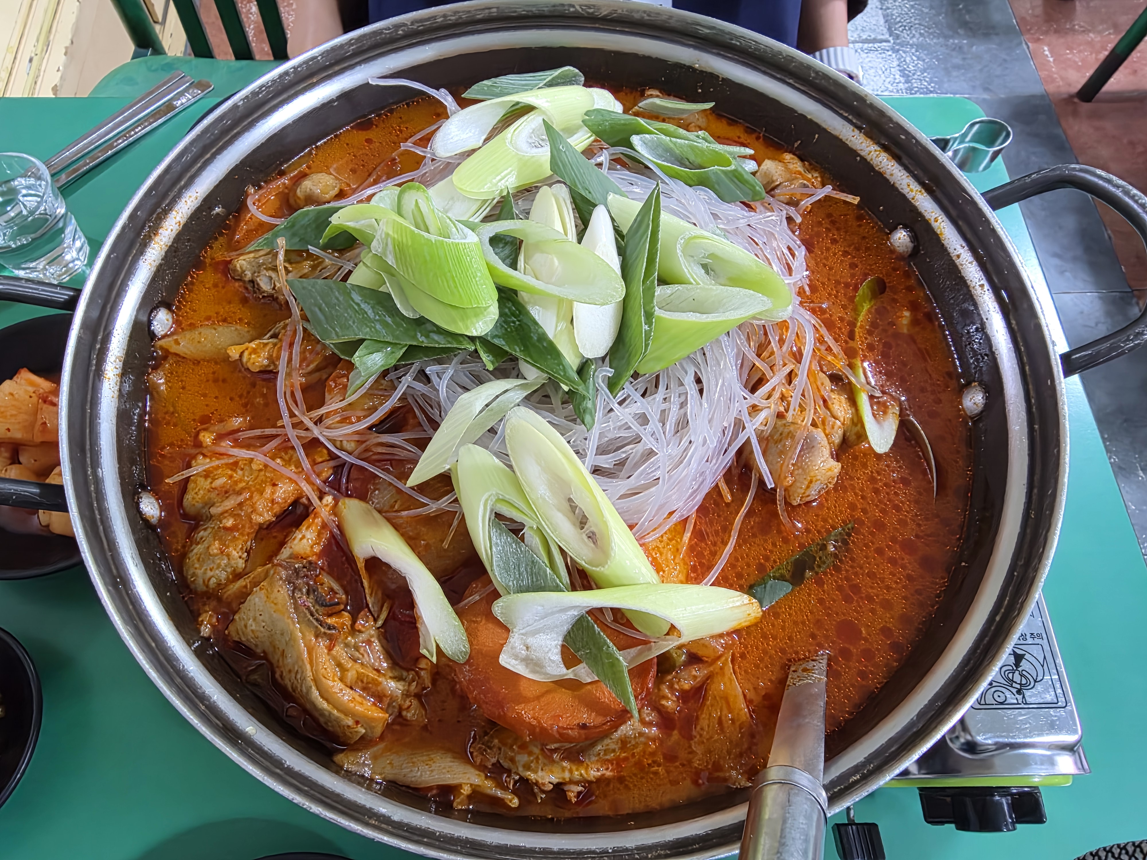 대파와 당면을 올린 닭도리탕