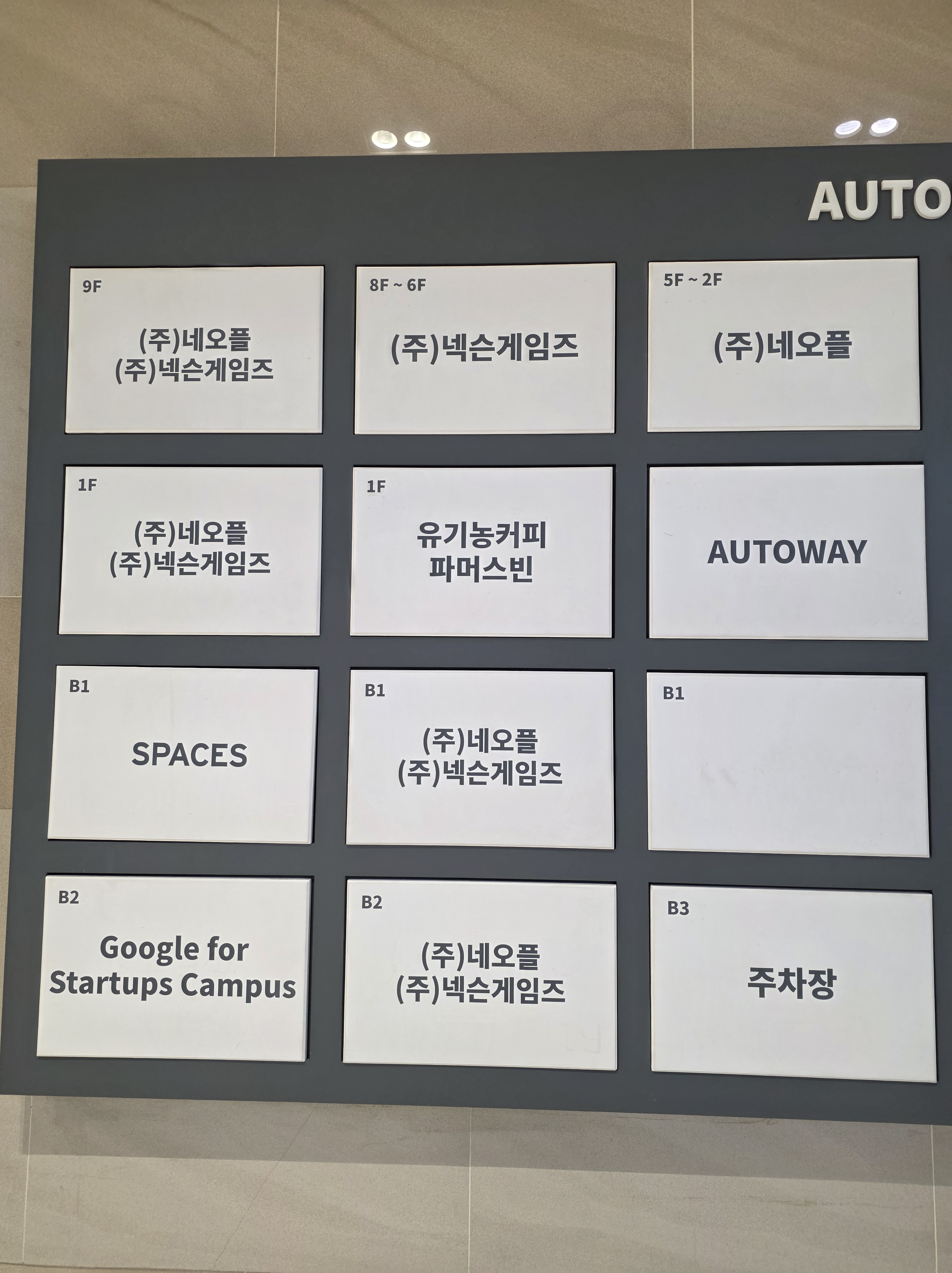 네오플 서울 사옥 층별 안내