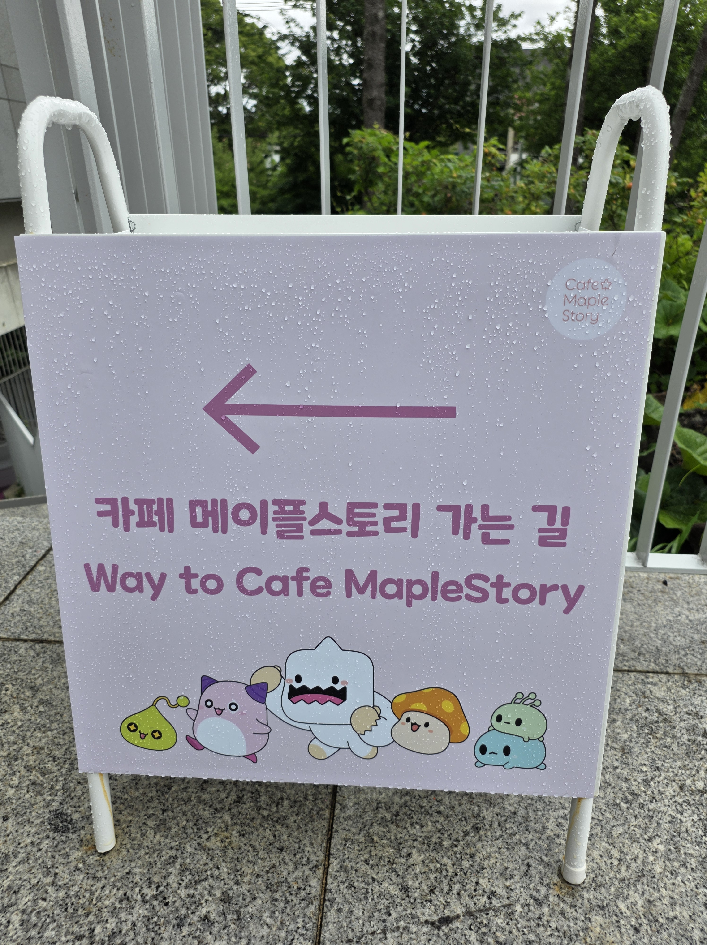 카페 메이플스토리 안내판